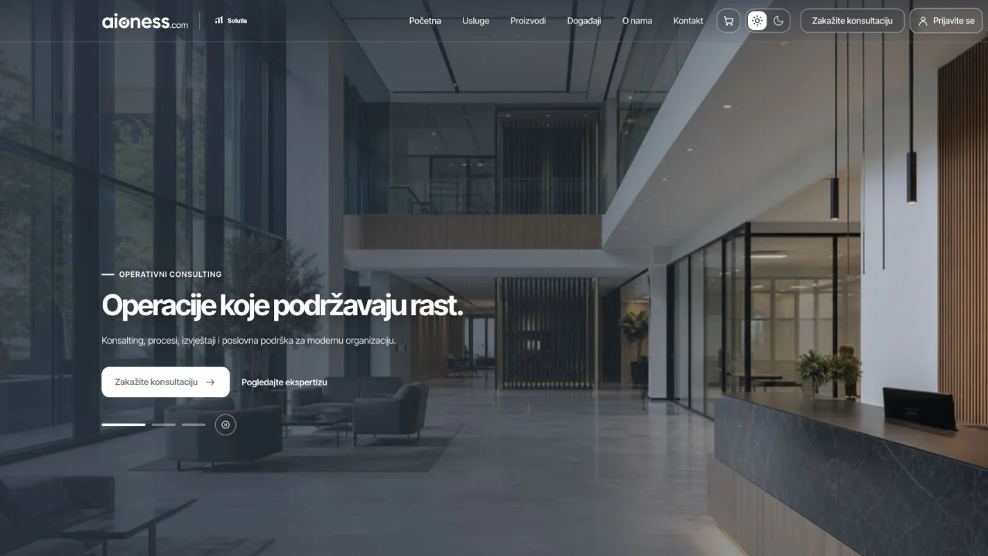 Prijedlog web stranice za Profesionalne usluge