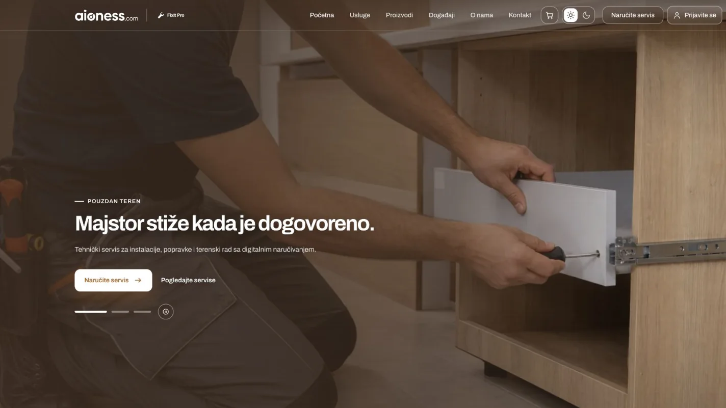 Prijedlog web stranice za Specijalističke usluge
