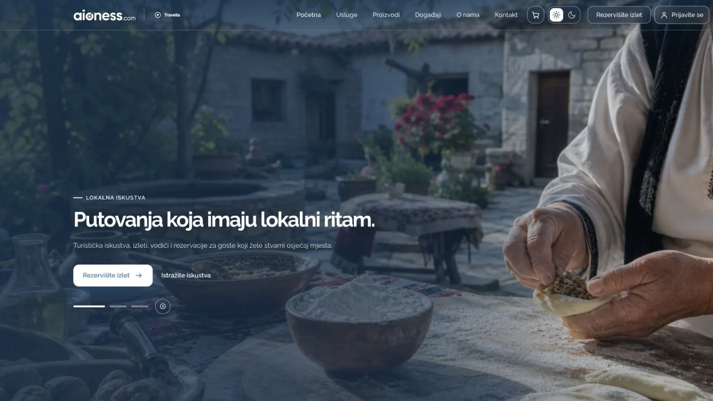 Proposta sito web per viaggi e turismo